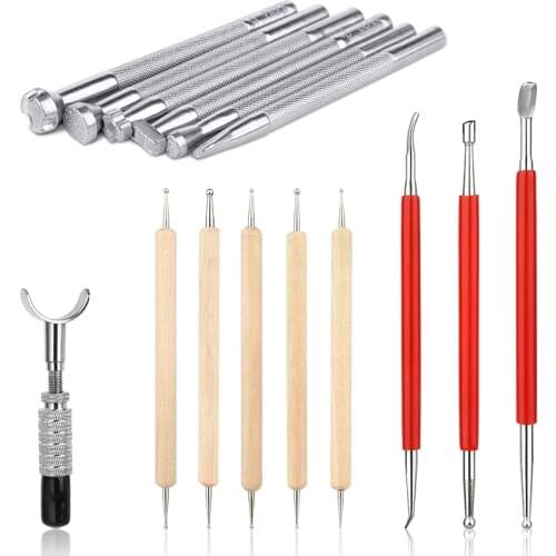 Imzay 360 Degrees Rotating Leather Engraving Knife Leather Seal Engraving Stamping Tool Leather Craft Tool