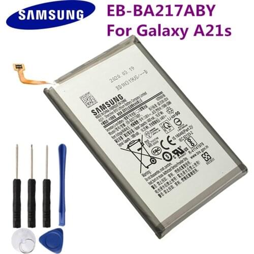 Original Phone Battery EB-BA217ABY Cover for Samsung Galaxy A21s Replacement Battery 3501mAh-5000mAh