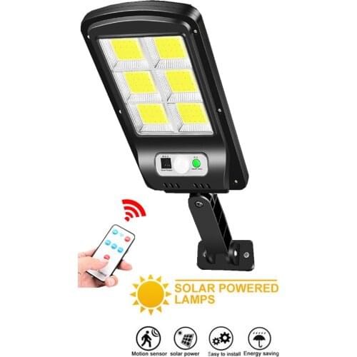 Tabular oblong PIR Motion Sensor Solar Lights 120 LEDs Outdoor Separable Light for Garden Security Waterproof Wireless Wall Lamp