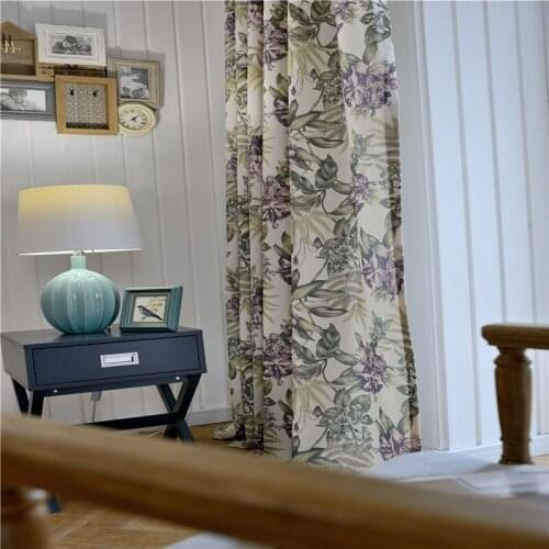 Floral Pastoral Print Simplicity Window Curtains Drapes Curtains For Living Room Kitchen Bedroom Home Decor Cortinas