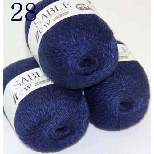 Sale Super Soft Pure 3X50gr Sable Cashmere Wrap Shawls Hand Knitting Wool Crochet Yarn Navy Black 243-28-3