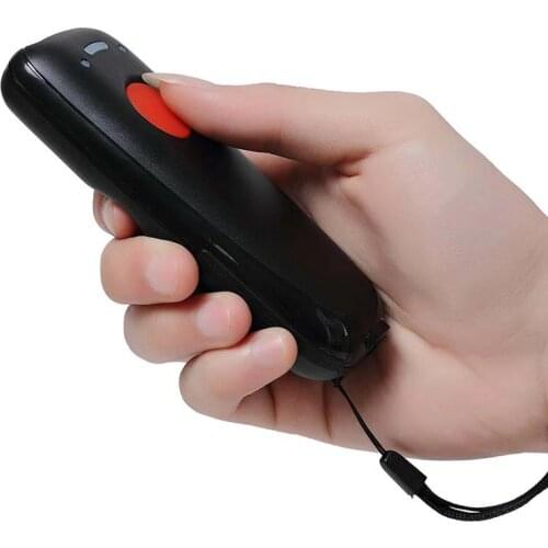 Scanhero Pocket Wireless Bluetooth Barcode Scanner Laser Portable Reader Red Light CCD for IOS Android Windows