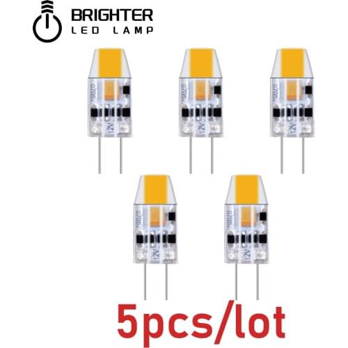 Super Bright Chandelier G4 1.2W Silica Gel 12V COB 5pcs Led Lamp Light