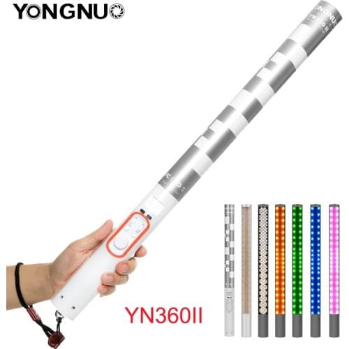 Yongnuo YN360 YN360 II Handheld Ice Stick LED Video Light built-in battery 3200k to 5500k RGB colorful controlled by Phone App