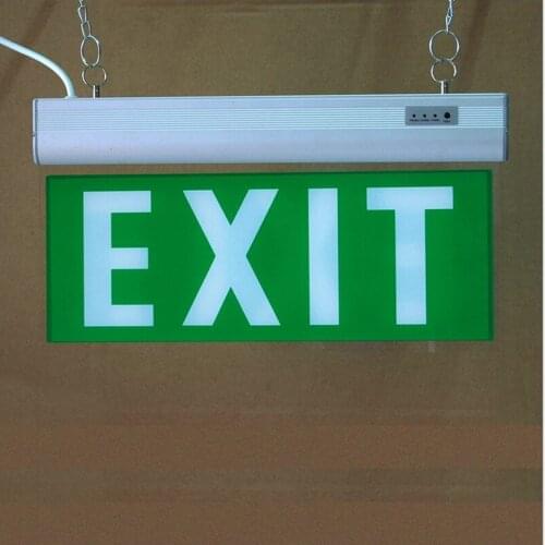LED Exit Sign Lamp Rechargeable Emergency Light With Ni-Cd1.2V Battery Led Emergency Exit Light 3W 6/8 Green Leds Lighting