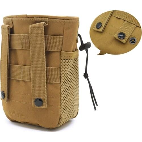 Outdoor Tactic Military Storage Pack Drawstring Bag Waterproof Nylon Hunting Hiking Camping Attached to Molle Vest Backpack Belt