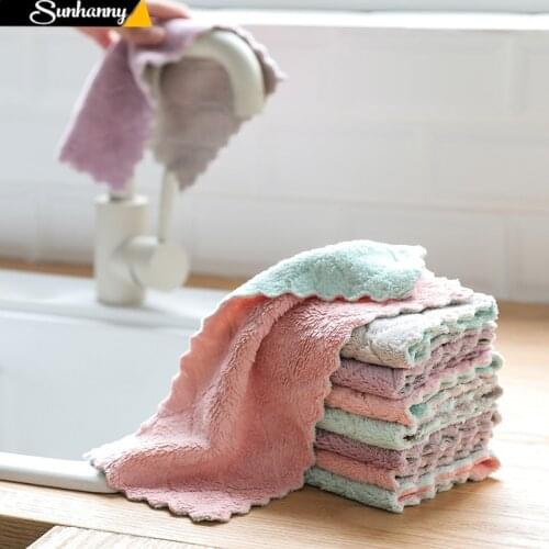 Microfiber Cleaning Cloth Efficient And Practical Kitchen Cleaning Cloth Practical Kitchen Accessories Easy Washing Of Dishes