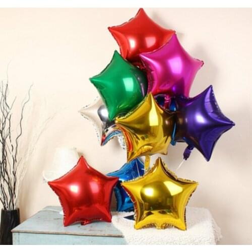 DCM 10 inch Five-pointed star foil balloon baby shower wedding childrens birthday party decorations kids balloons globos@06