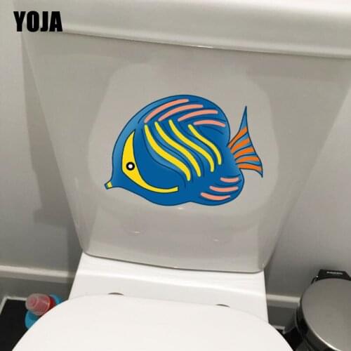 YOJA 23.4*17.2CM Fish For Display Home Decor Wall Decal Toilet Sticker T3-0965