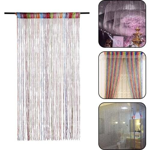 String Door Curtain Fly Insect Screen Doorway Divider Window Tassel Braided Polyester Curtain Drape