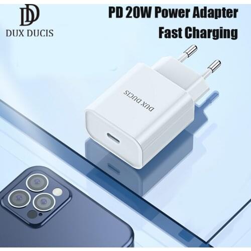 For iPhone 12 Pro Charger PD 20W USB-C Power Adapter Quick Charge QC 3.0 Wall Phone Travel Charger Mgasafe EU Adapter DUX DUCIS