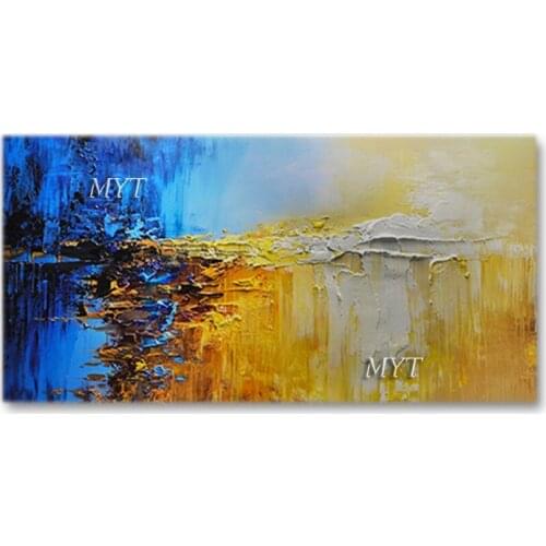 100% Hand-painted Heavily Acrylic Texture Art Unframed Brown Abstract Oil Painting Canvas Wall Decor Art For Living Room Wall