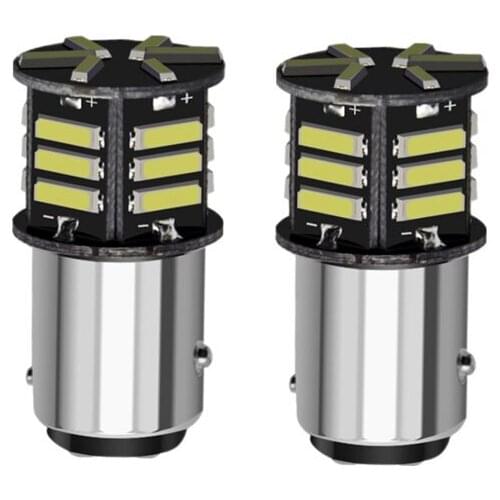 2Pcs 1156 1157 Led Canbus 21SMD 7020 P21w Bulb 7440 7443 Bulb Brake Lights Turn Signal Light Parking Reverse Lamp BA15S White