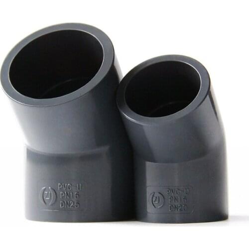 2Pcs 20-50mm PVC Pipe Connectors Thicken 45 Degree Elbow Connector Garden Irrigation Pipe Adapter Water Supply Pipe Fittings