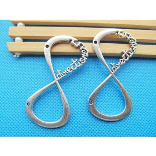 20pcs Antique Silver tone/Antique Bronze Filigree Infinity/Karma Connector Pendant Charm/Finding,For Bracelet & Necklace