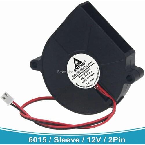 20PCS Lot 12V 2Pin Brushless DC Turbine Cooling Blower Fan Exhaust Fans 60MM 6cm 60x15mm 6015S