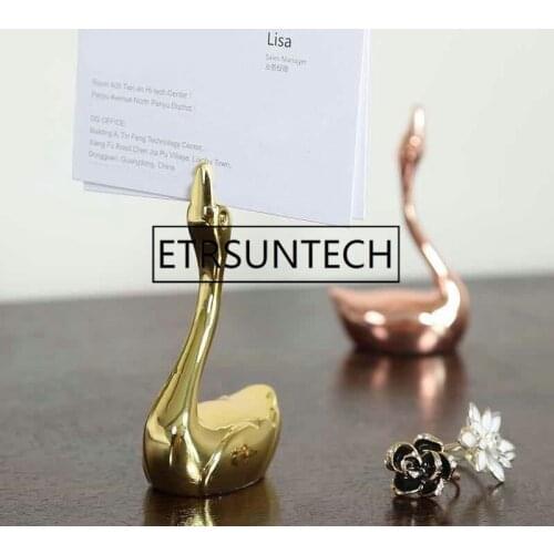 30pcs Nordic Style Swan Place Card Holders Wedding Cafes Table Photo Memo Number Name Clip Jewelry Ring Storage