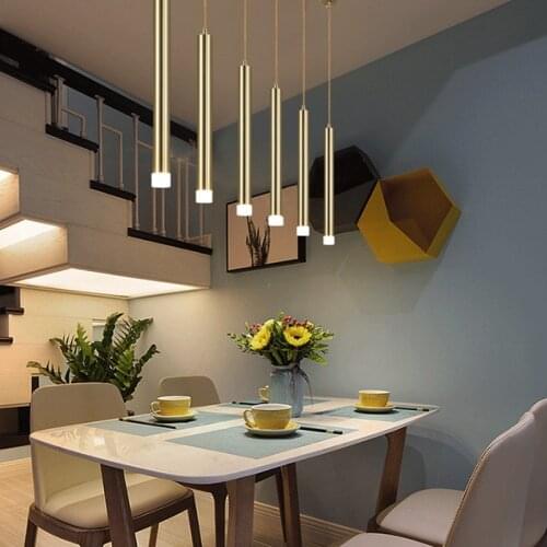 30CM 40CM 50CM Mordern Led Pendant Lamp Gold Kitchen COB Cylinder Pipe pendant Light hanging Light for Shop Bar dining room