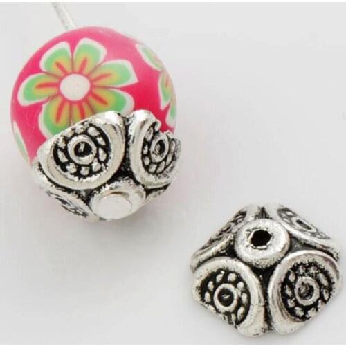 360Pcs 9x9mm Tibetan Silver Bali Style Design Dots Bead Caps Jewelry Findings Components L1050