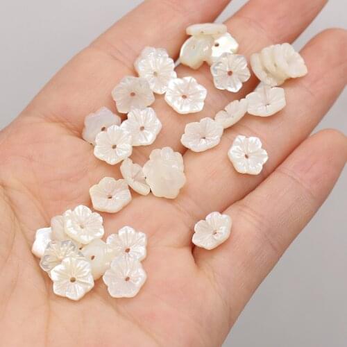 4 Pc Natural Freshwater White Shell Petal Pendant Loose Bead Crafts Handmade DIY Necklace Bracelet Earring Jewelry Accessories