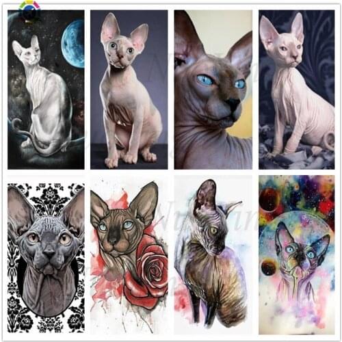 5d Diamond Painting Animal Sphinx Diamond Embroidery Cross Stitch Kit Full Square Round Diamond Inlaid Home Decoration Gift