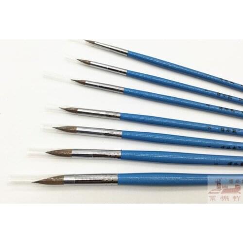 7pcs/set,weasel hair Paint Brush Triangular lever sharp head Set Art for Supplies Oil Painting Brush Acrylic Paint Art Brush