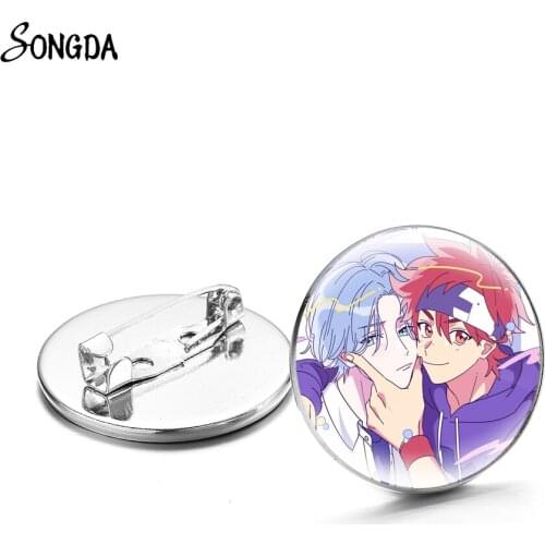 Anime SK8 The Infinity Brooches Round Badge Backpack Clothes Metal Lapel Pin Brooch Charm For Lovers Friend Jewelry Accessories