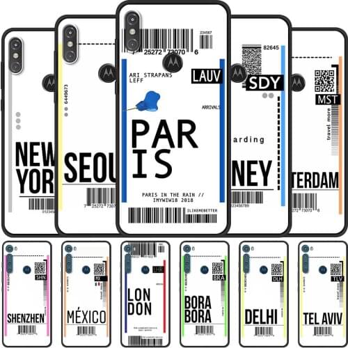 Case for Motorola Moto G9 Play One Fusion Plus G8 Power Lite Soft Shell Hype G Stylus E7 E6s Phone Cover AIR Tickets Travel Sac