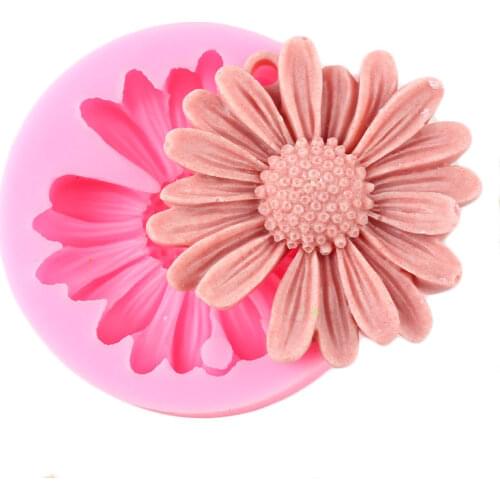 Daisy Silicone Mold Flower Fondant Cake Border Decorating Tools Birthday Party Polymer Clay Candy Chocolate Gumpaste Moulds