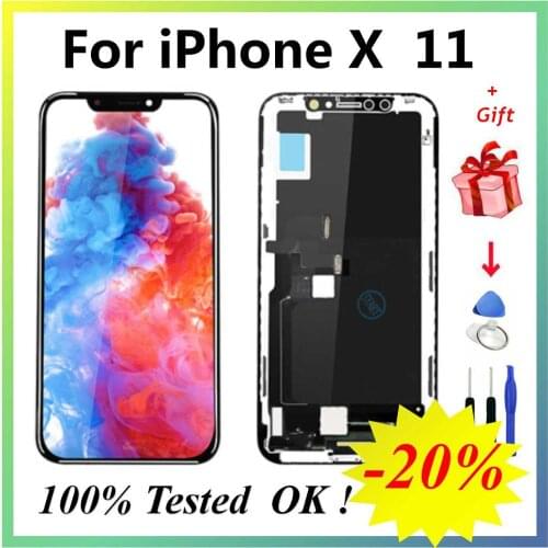 OLED X LCD Pantalla OLED Incell LCD Display For iPhone X XS LCD Display Touch Screen Digitizer Assembly For iPhoneX 11 XSMax XR