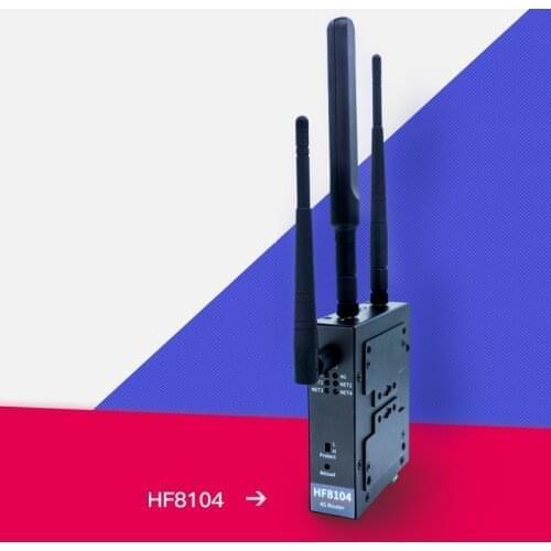 Ethernet WiFi to Server Device 4G 3G GPRS 4 Port RJ45 for Linux System Industrial 4G Router HF8104 Industrial 4G Wireless Router