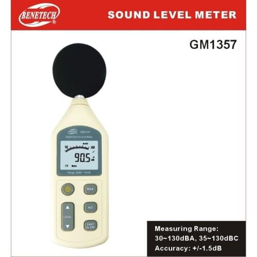 GM1357 Sound Level Meter Noise Neter 30-130dB High precision Handheld Noise Tester indoor With Digital LCD diaplay