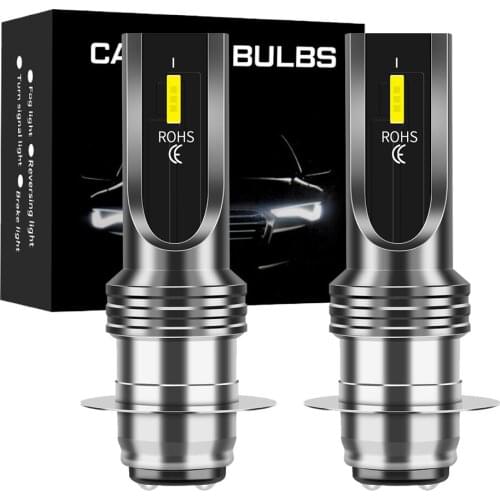 2pcs H6 LED P15D H11 9006 9005 PSX24W H16 Motorcycle Headlight Bulb 3000LM Lights Moto Scooter Motorbike LED Fog Lamp White 12V