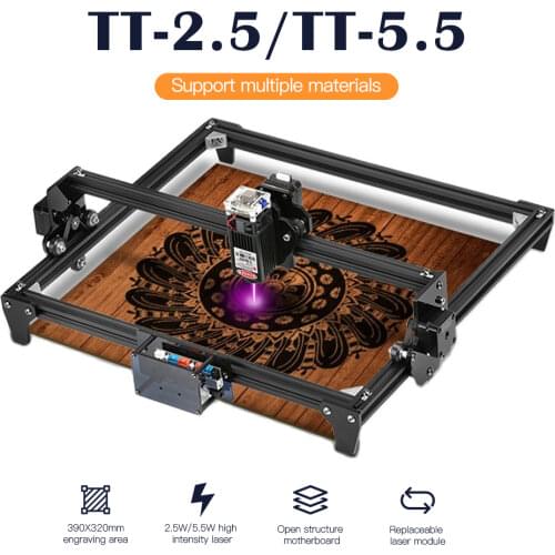 Twotrees Totem CNC Laser Engraving Machine 30*40cm 2Axis DIY Engraver Desktop Wood Router/Cutter/Printer + Laser Goggles