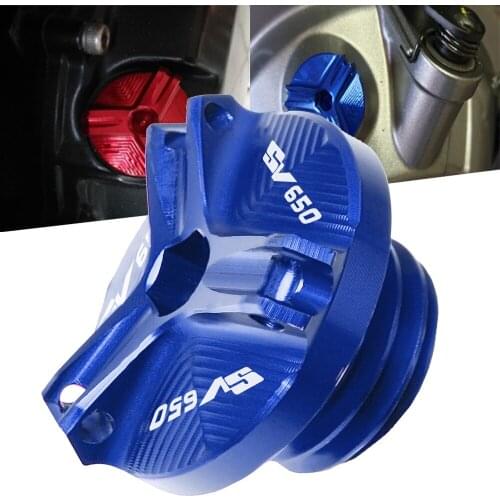 Engine Oil CUP For Suzuki SV650 SV 650 SV650A SV650X Oil Filler Cap Oil Plug Cover Screws Motorcycles Accessories Aluminum