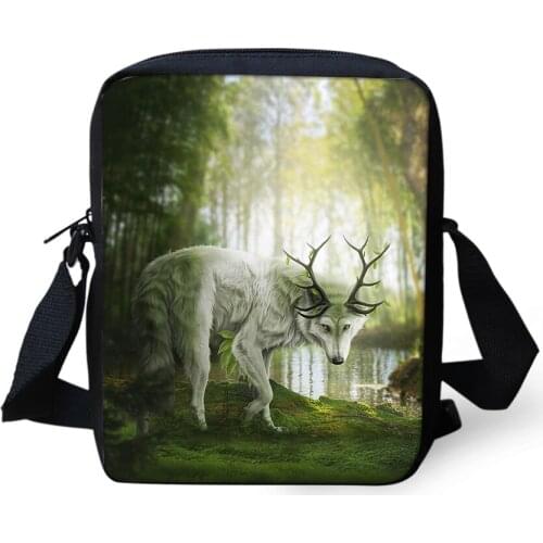 HaoYun Fashion Womens Messenger Bags Cartoon Deer Pattern Girls Cross Body Bag Cute Animal Prints Girls Mini Flaps Purse Bags