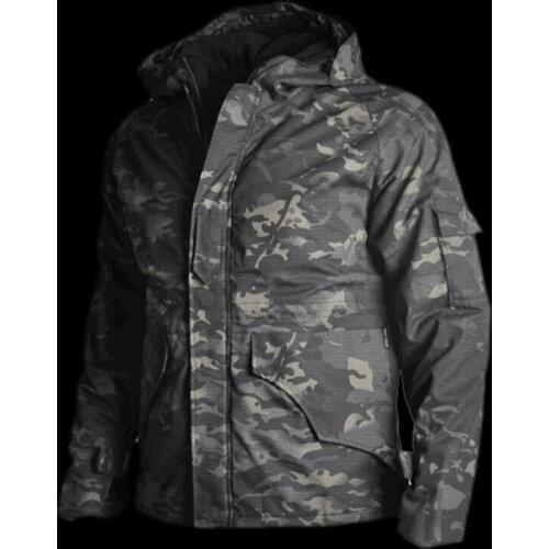 Men Military Jacket Coats Tactical Jacket Winter Camouflage Hunting Clothes Army Hooded Windbreaker For Camping Hiking S-4XL