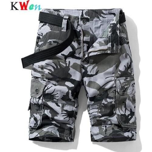 Mens Shorts 2021New Elastic Waistline Pants Tactical Jogger Military Shorts Brand Summer Of The Tactical Men Camo Carg
