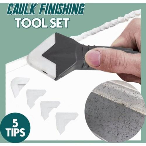 Caulk Finishing Tool Set 5 in1 Silicone Remover Sealant Smooth Scraper Caulk Finisher Grout Kit Tools Floor Mould Removal Hand T