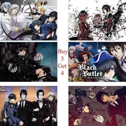 Black Butler Poster Clear Image Wall Stickers Home Decoration High Quality Prints White Coated Paper home art Brand