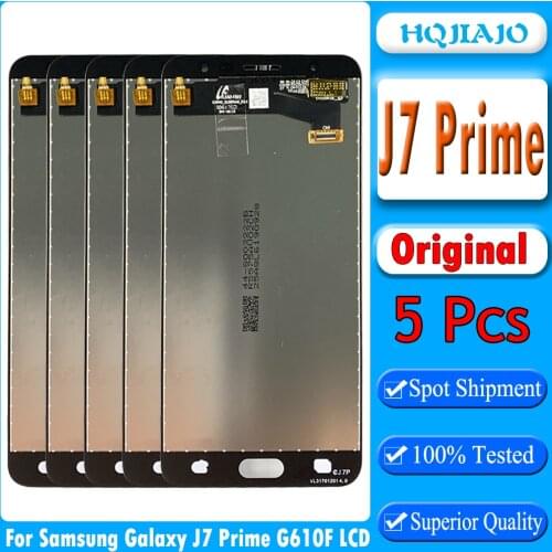 5 pieces/lot For Samsung Galaxy J7 Prime G610F G610K G610L G610S LCD Touch Screen Digitizer Display Adjust For Samsung G610 LCD