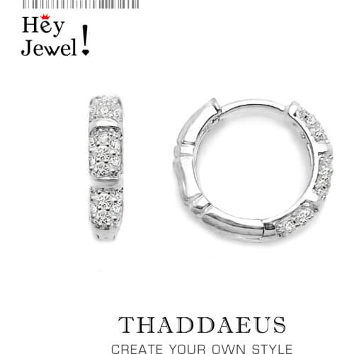 White Bamboo Creole Hinged Hoop Earrings,Europe Style Trendy Fashion Good Jewerly For Women,2018 Gift In 925 Sterling Silver