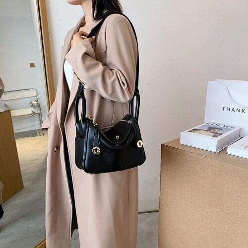 Pure color high quality designer bucket bag Soft leather ladies shoulder bag women fashion Messenger Bag with Chain and wallets