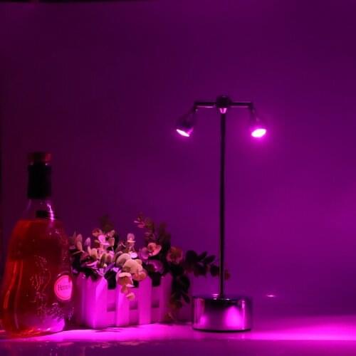 Led Simple Rechargeable Bar Table Lamp Rotatable Night Light Colorful Lights Bedside Lamps Home Decor Loft Portable Nightstand