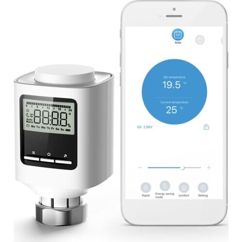 Tuya ZigBee Thermostatic Valve Smart Heating Radiator Actuator Programmable Thermostatic Radiator Valve Temperature Controller