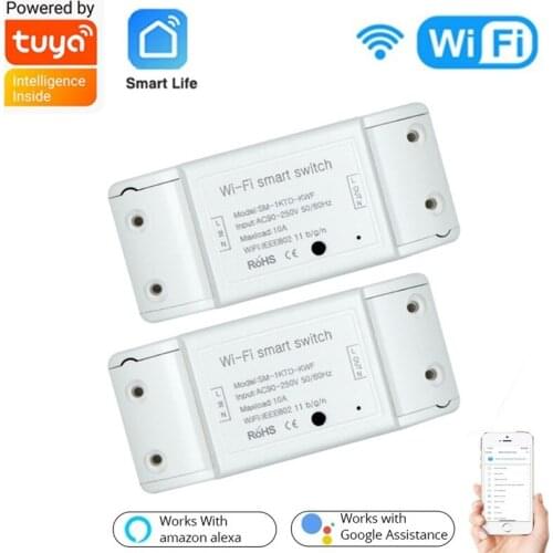 Tuya WiFi Smart Light Switch Module DIY Switch Smart Life APP Wireless Remote Timing Voice Control Work With Alexa Google Home