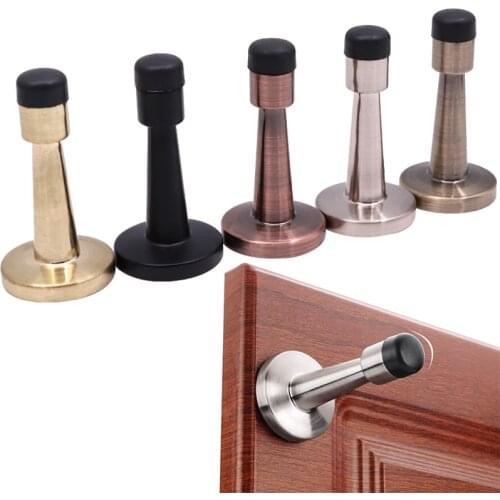 Alloy Door Stop Thickened Rubber Head Mute Door Handle Stopper Protect The Wall for Home Improvement Accessories