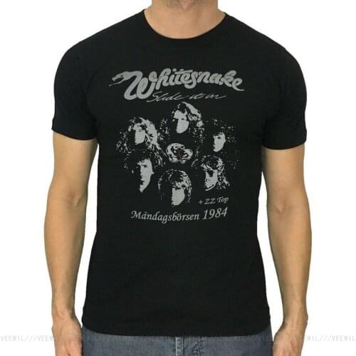 Whitesnake T-Shirt David Coverdale 1984 Rock Band Vintage Retro Size S To 2XL Cotton Tshirt Tops Short-sleeved Tee Shirt