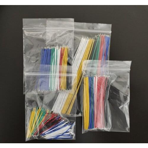 100PCS/Lot 24AWG Tin-Plated Solder Cable 5CM/8CM/10CM/15CM/20CM Breadboard PCB Jumper Cable Color Mixing Length Optional