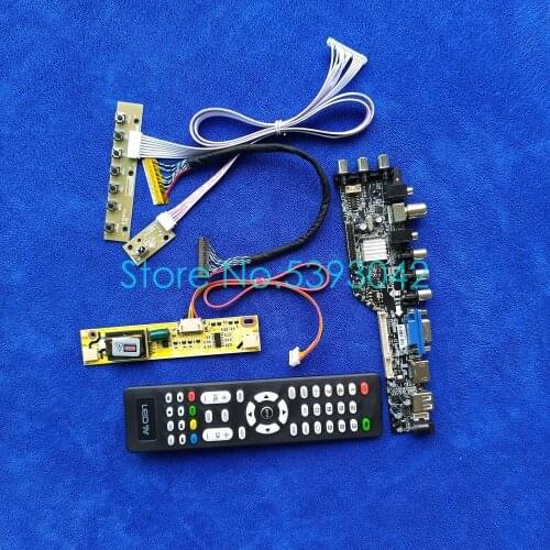 2CCFL 1440*900 LCD control board kit 30 Pin LVDS signal digital DVB Fit HSD170MGW1/HT190WG3/M190MWW3/M190MWW4 panel USB VGA